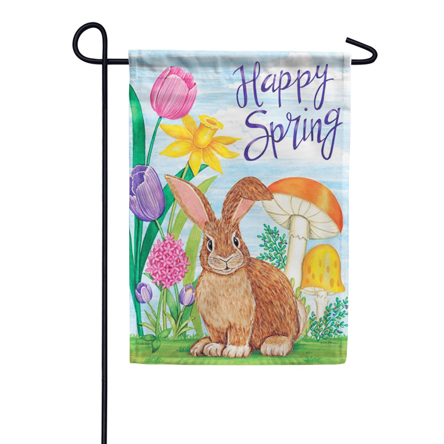 Happy Spring Bunny Garden Flag