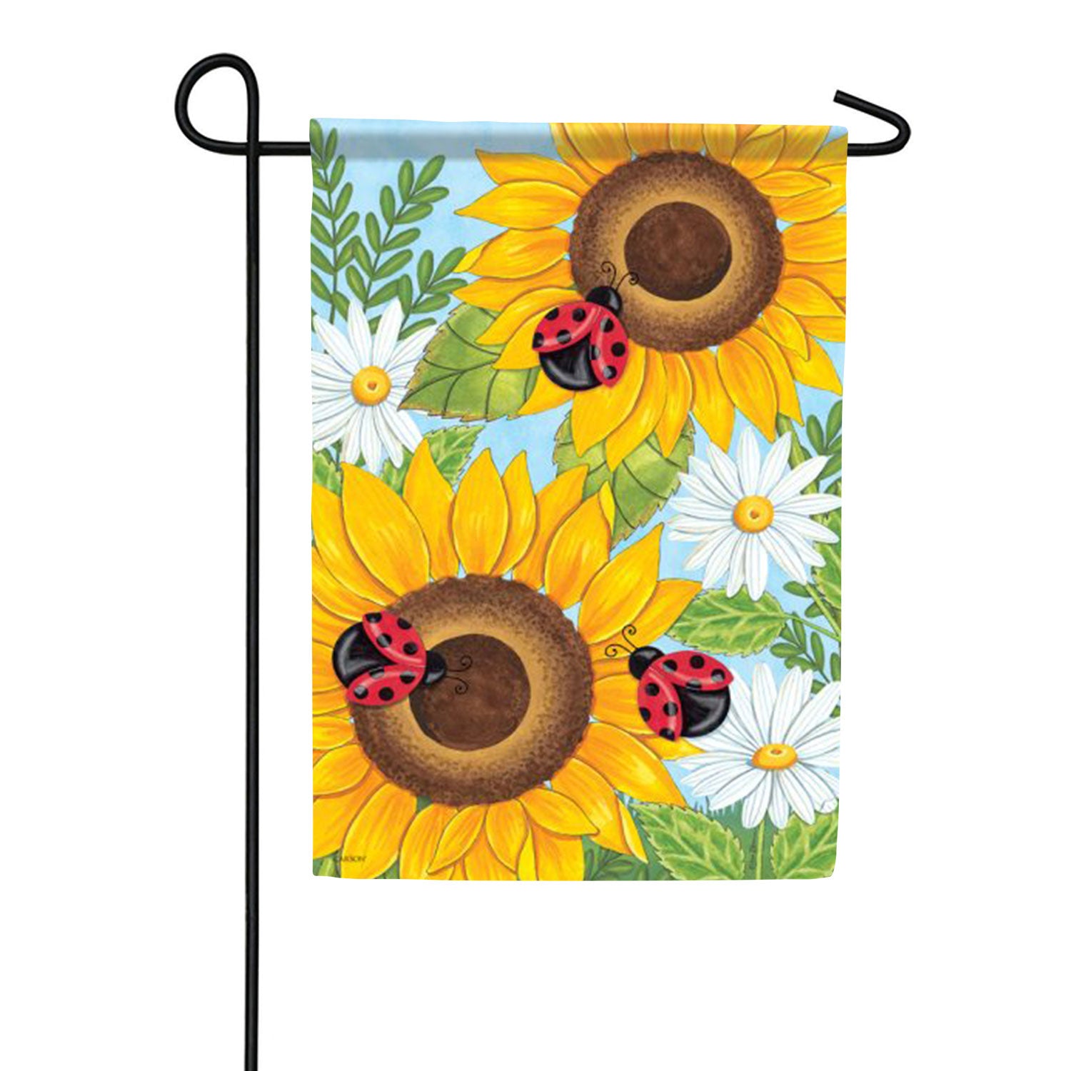 Sunflowers & Ladybugs Garden Flag