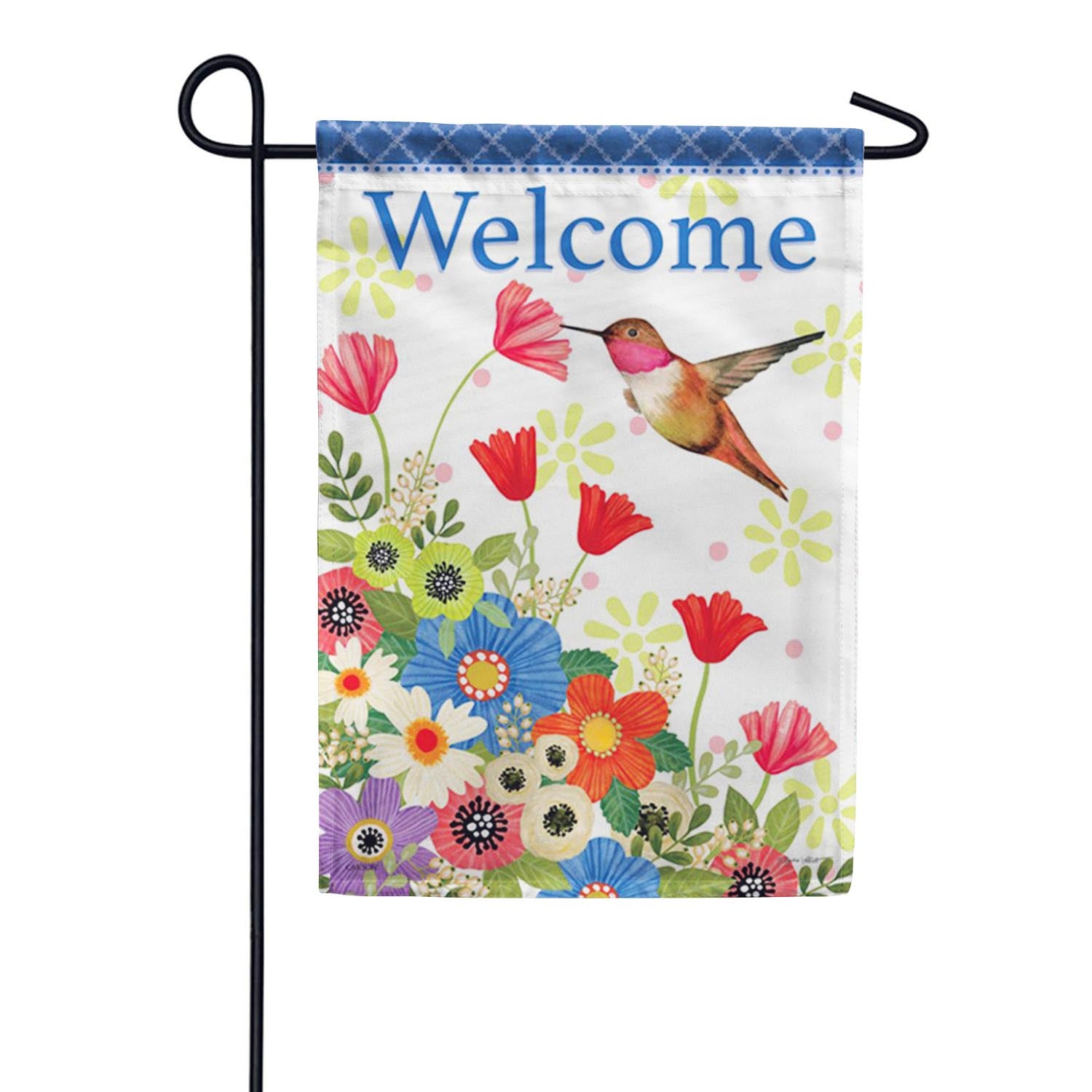Garden Hummingbird Garden Flag