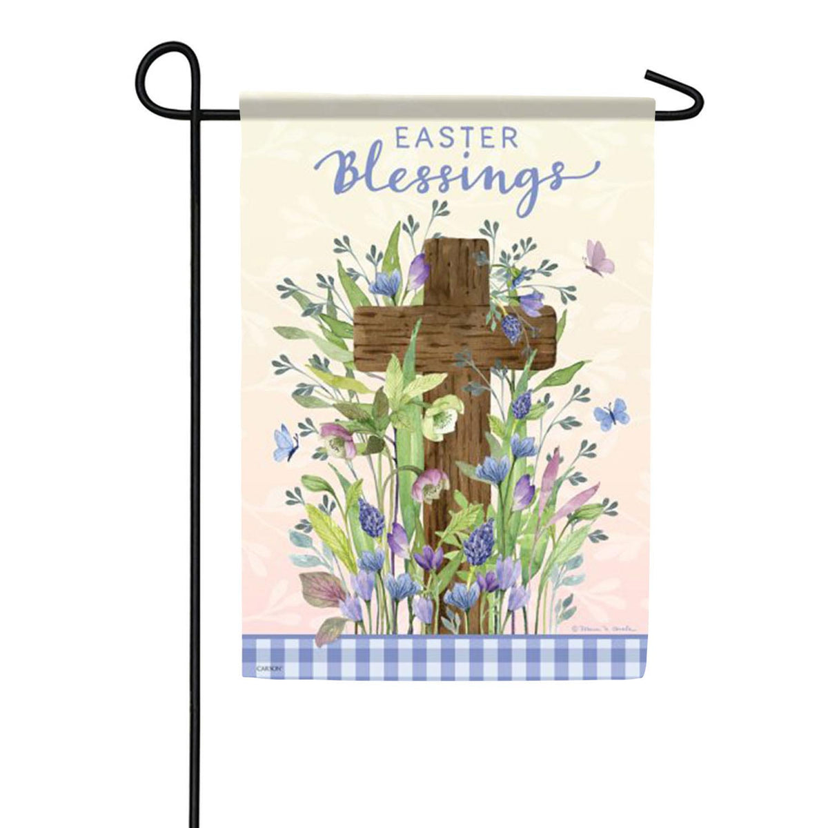 Easter Blessings Cross Double Sided Garden Flag