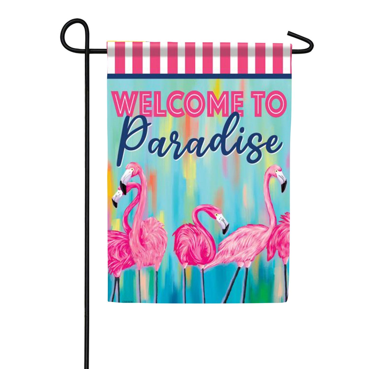 Flamingo Paradise Double Sided Garden Flag