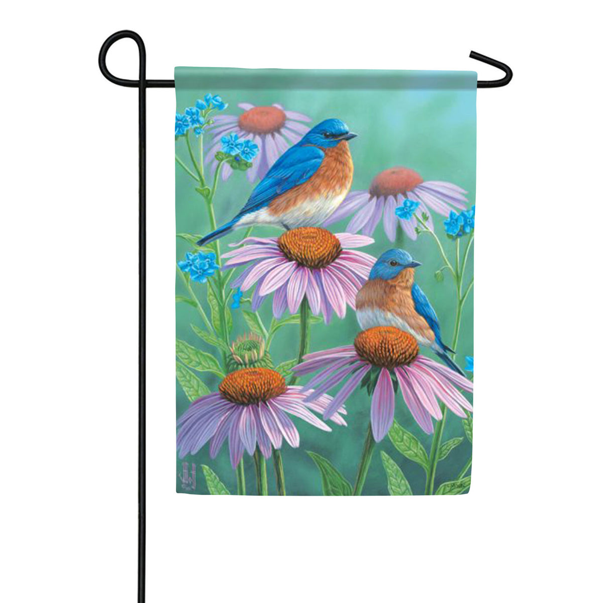 Bluebird Delight Double Sided Garden Flag