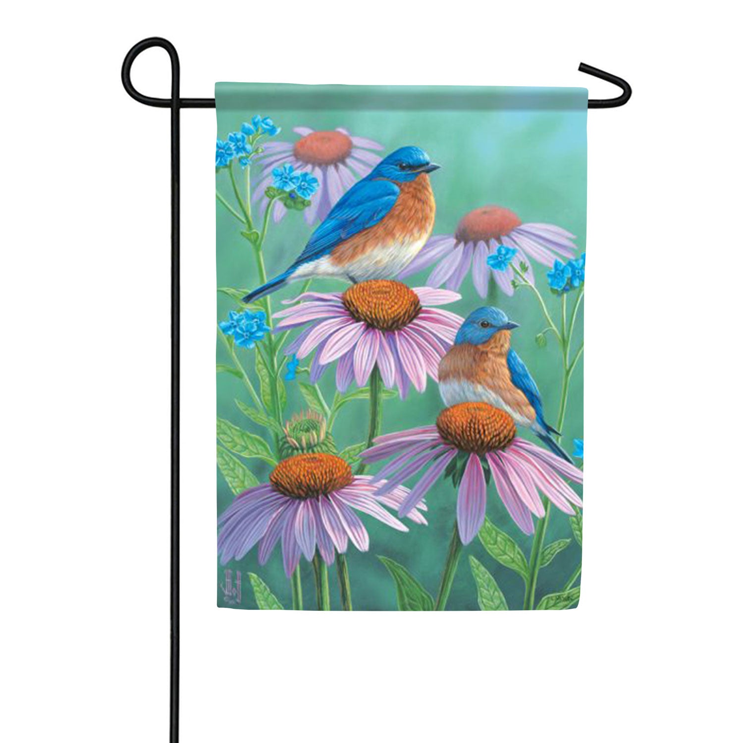 Bluebird Delight Double Sided Garden Flag