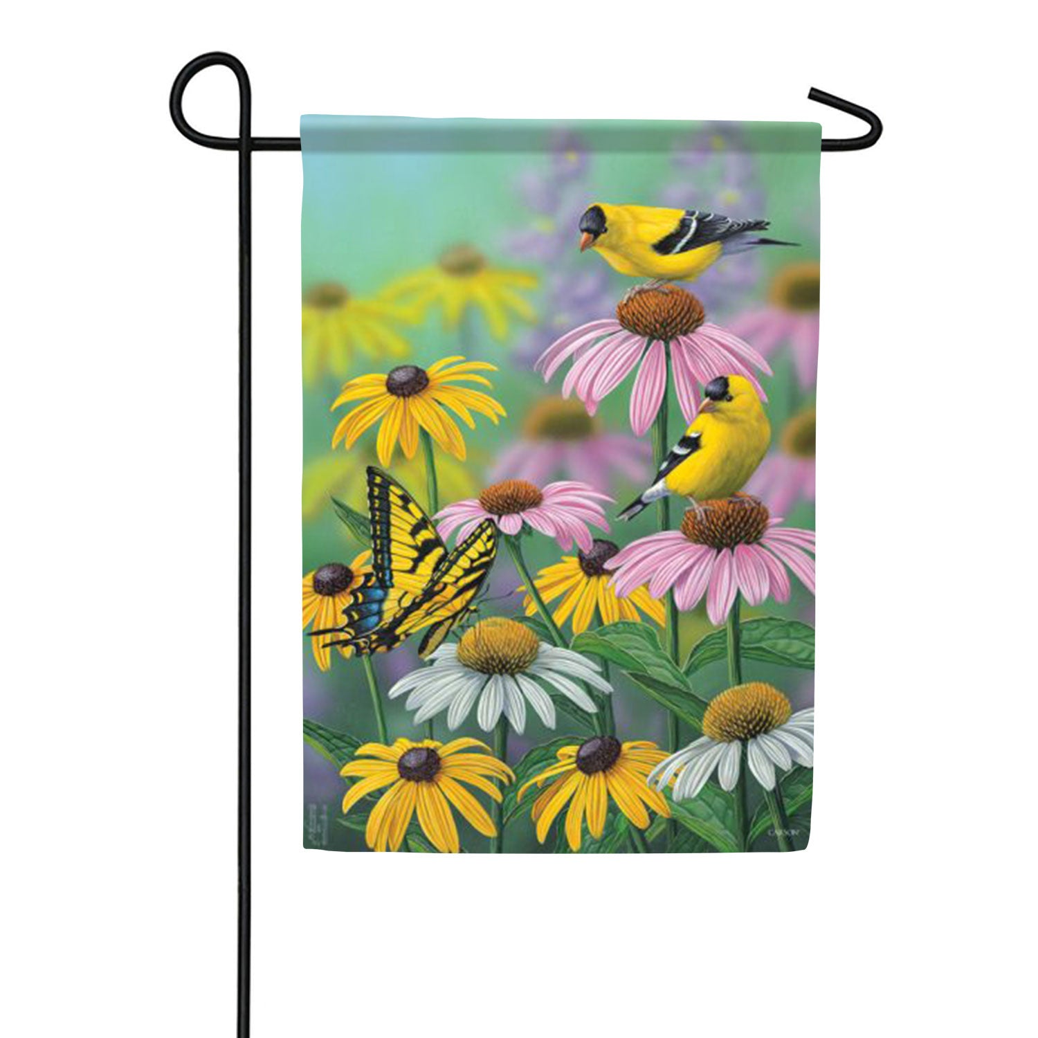 Goldfinch Friends Double Sided Garden Flag