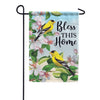Bless This Home Goldfinches Double Sided Garden Flag
