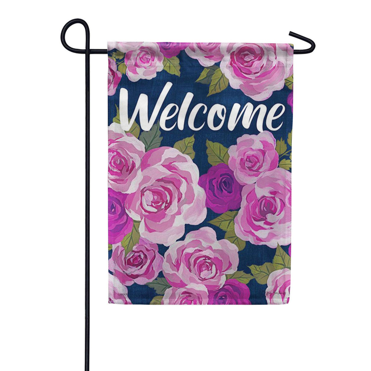 Purple Roses Double Sided Garden Flag