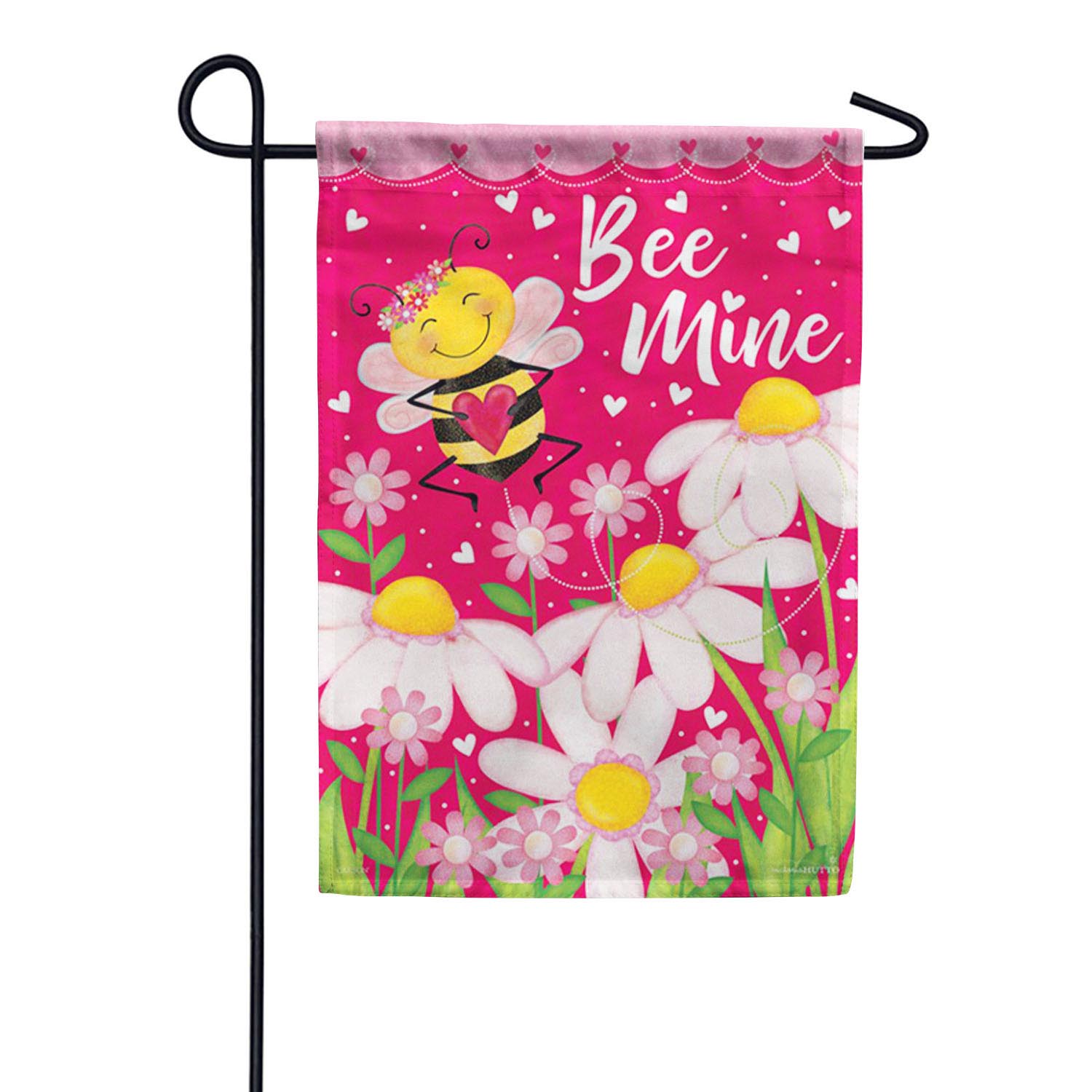 Bee Mine Valentine Double Sided Garden Flag