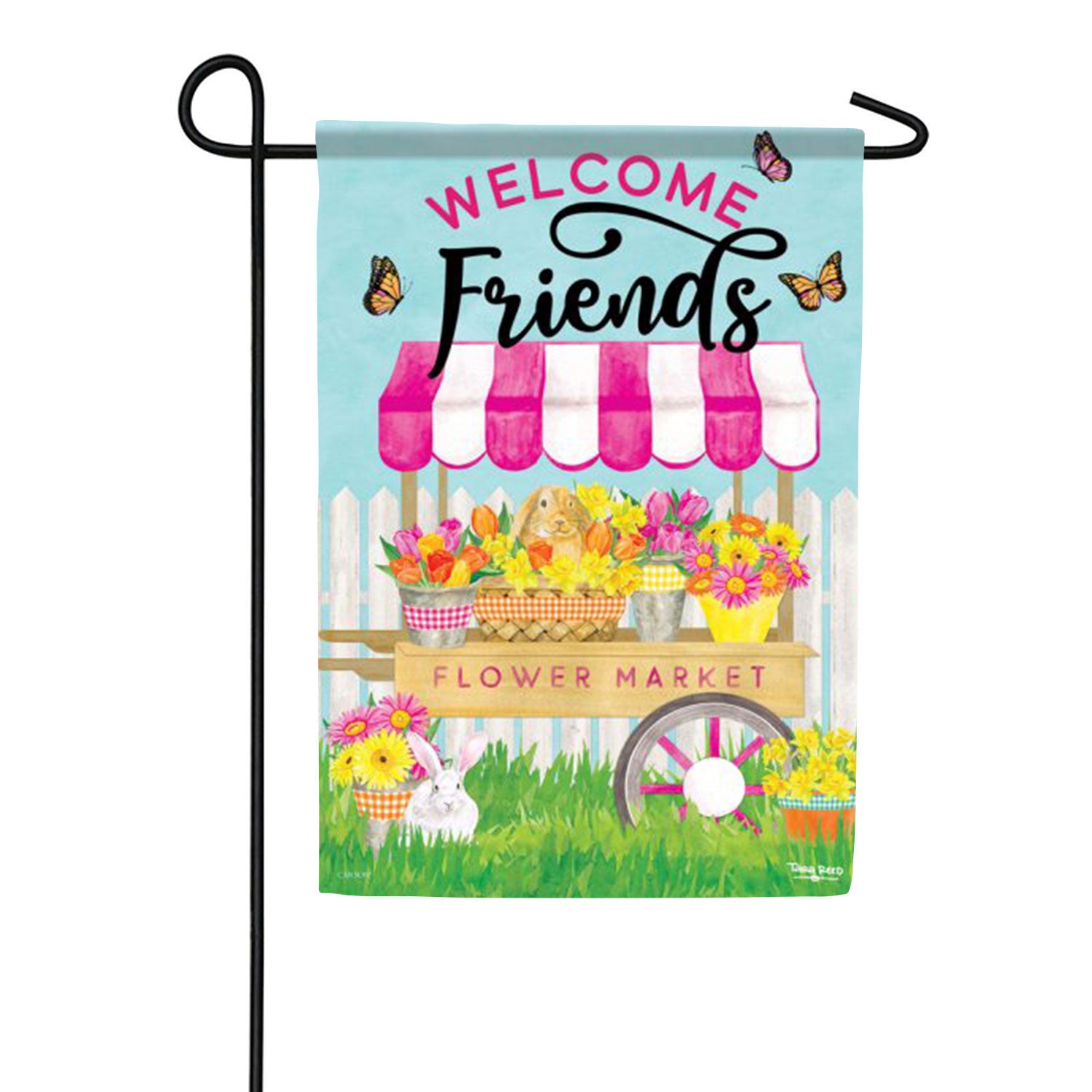Flower Market Double Sided Garden Flag