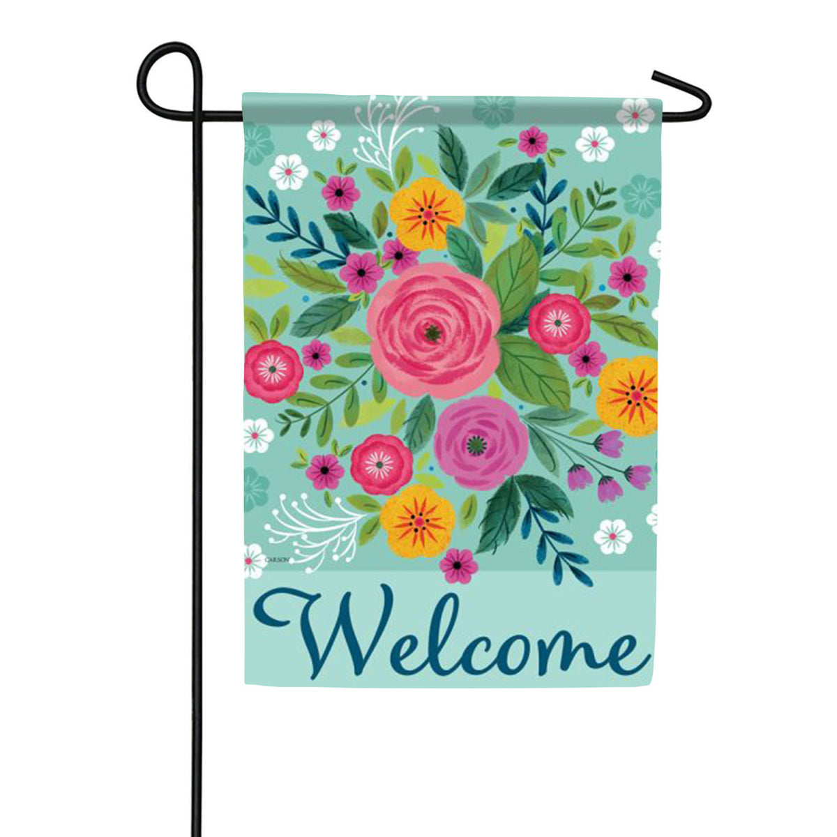 Bright Flower Welcome Double Sided Garden Flag