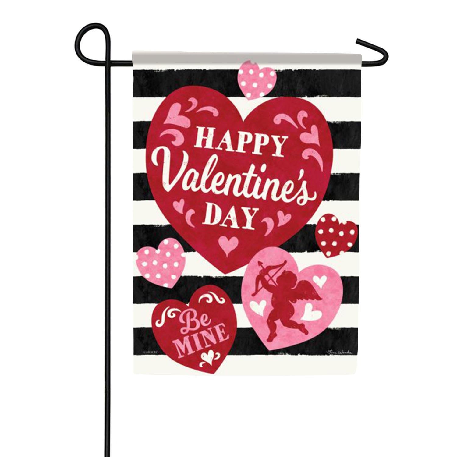 Valentine Stripe Double Sided Garden Flag