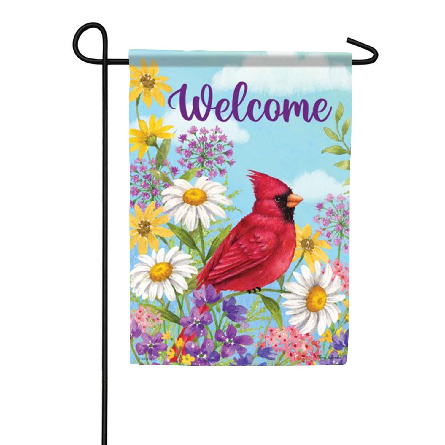 Summer Cardinal Double Sided Garden Flag