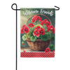 Geranium Basket Double Sided Garden Flag