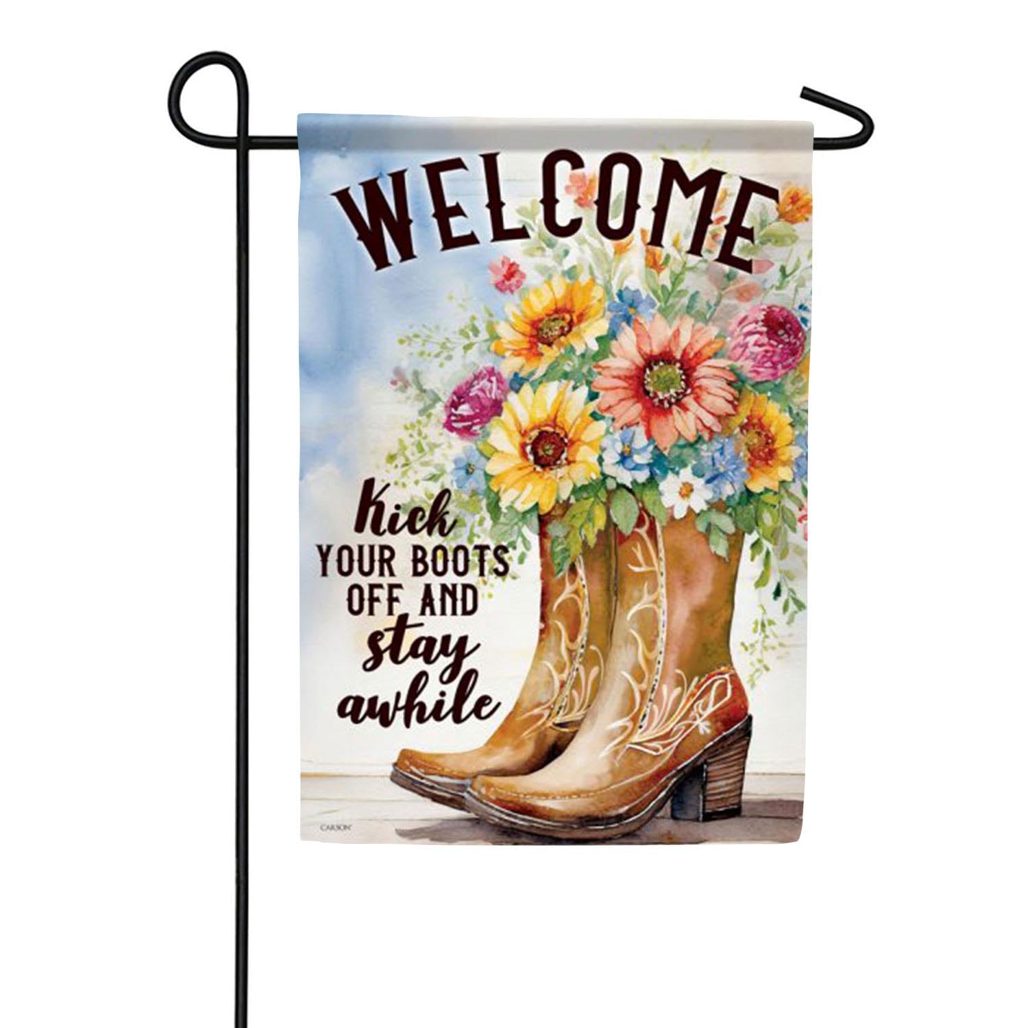 Stay Awhile Garden Flag