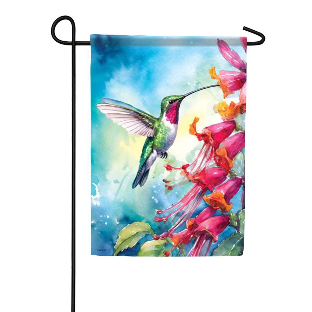 Hummingbird & Fuchsia Garden Flag