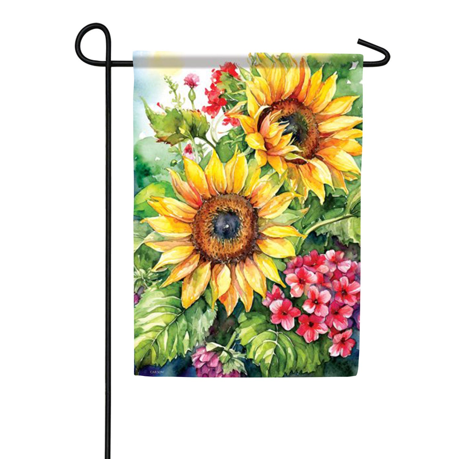 Sunflowers and Geraniums Garden Flag