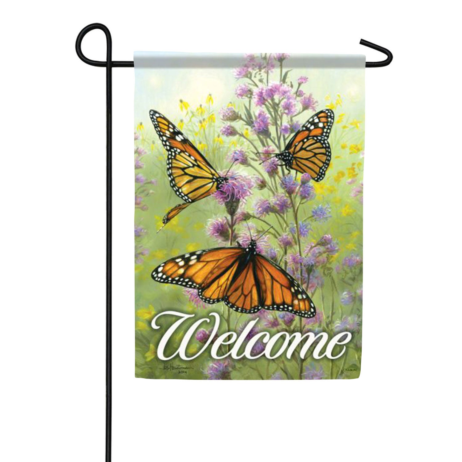 Monarch & Blazing Star Garden Flag