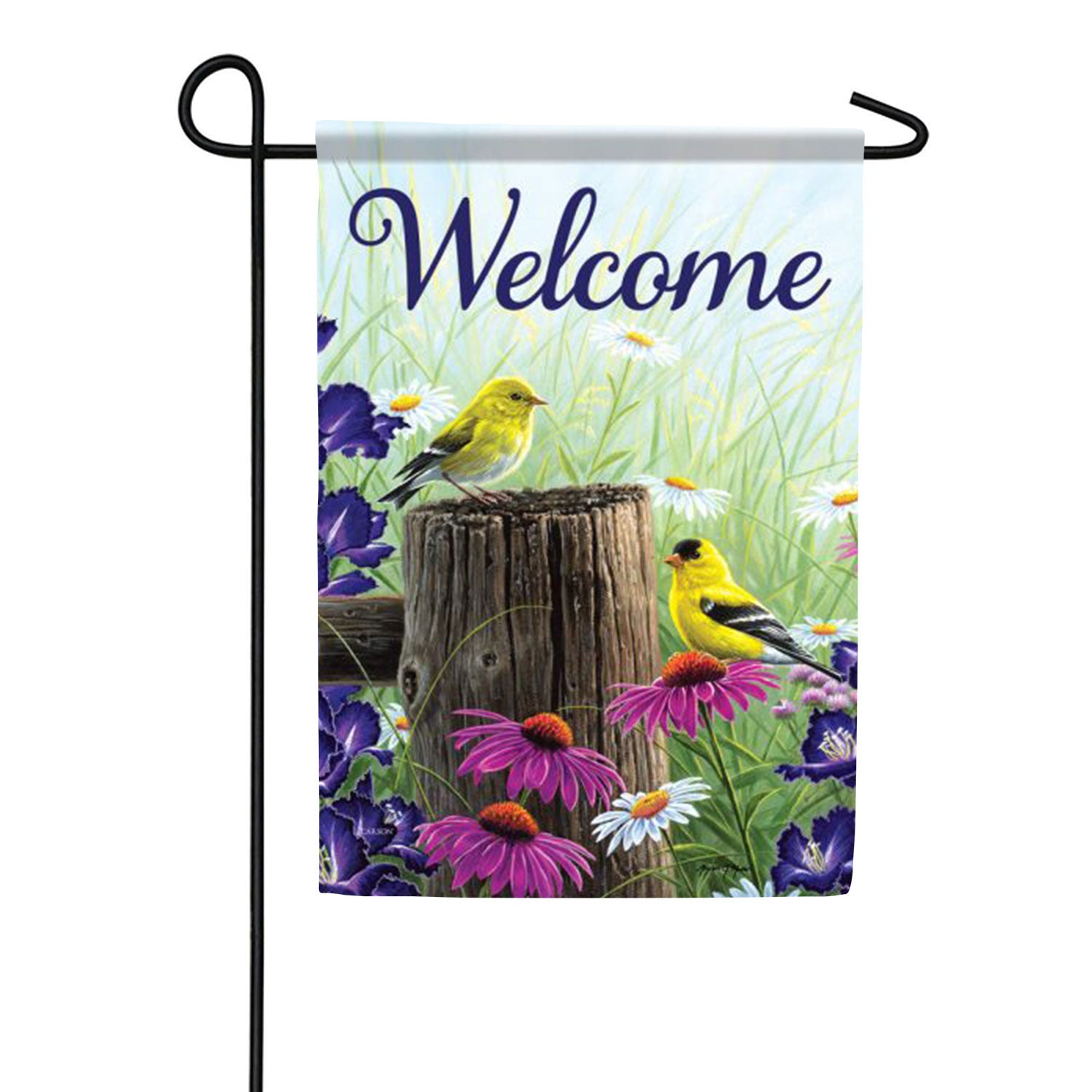 Goldfinch Meadow Garden Flag