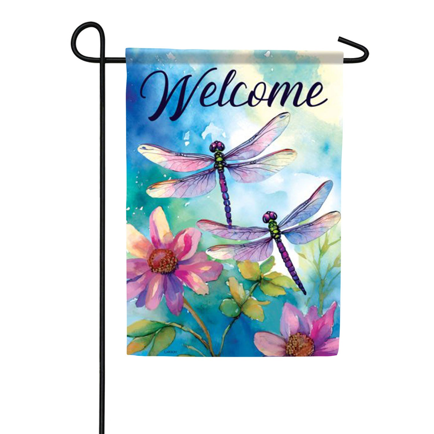 Dragonfly Splash Garden Flag