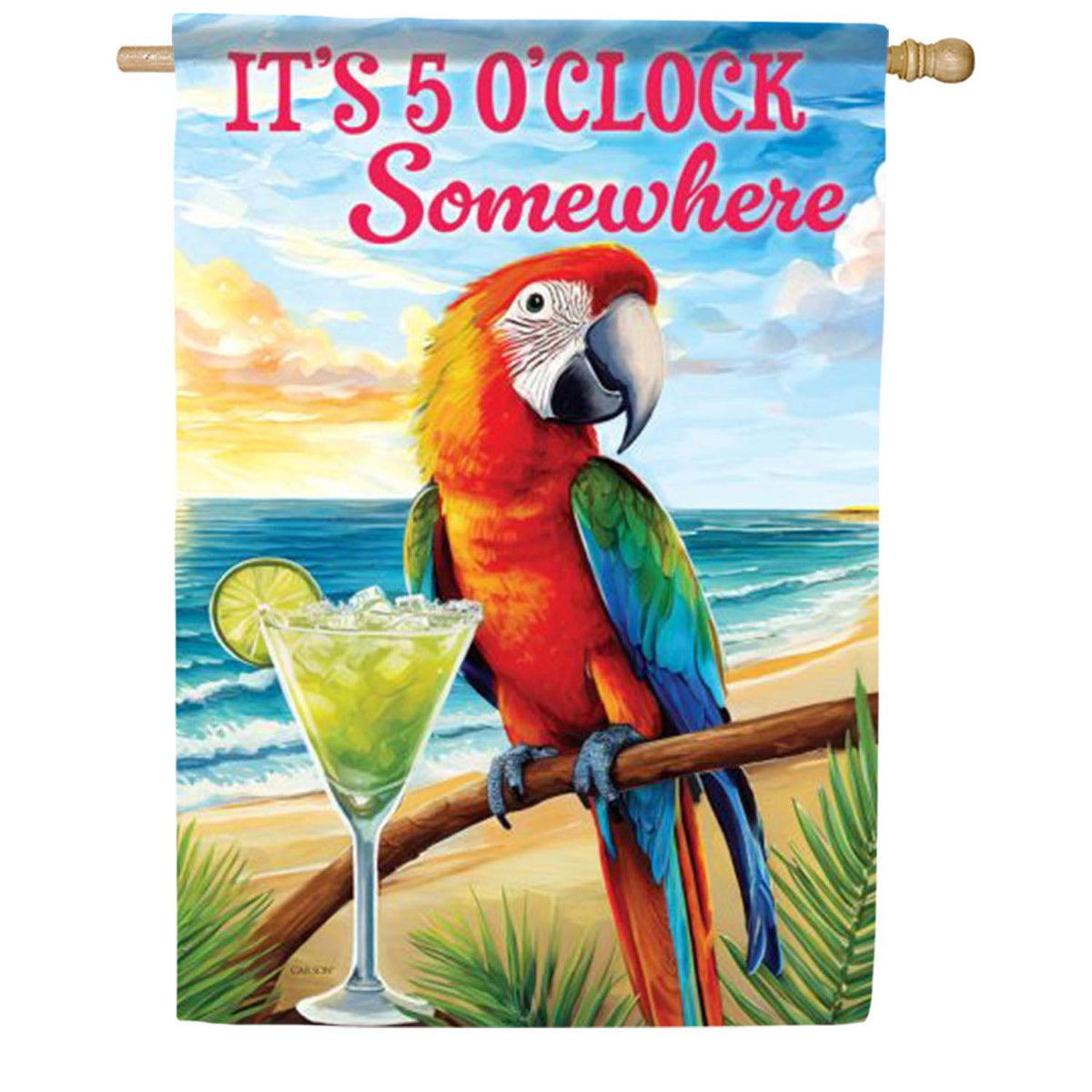 5 O'Clock Somewhere House Flag
