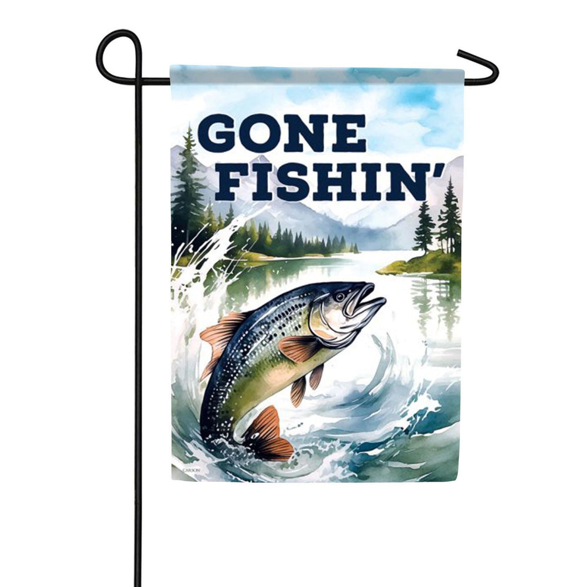 Gone Fishin' Garden Flag 12.5 x 18