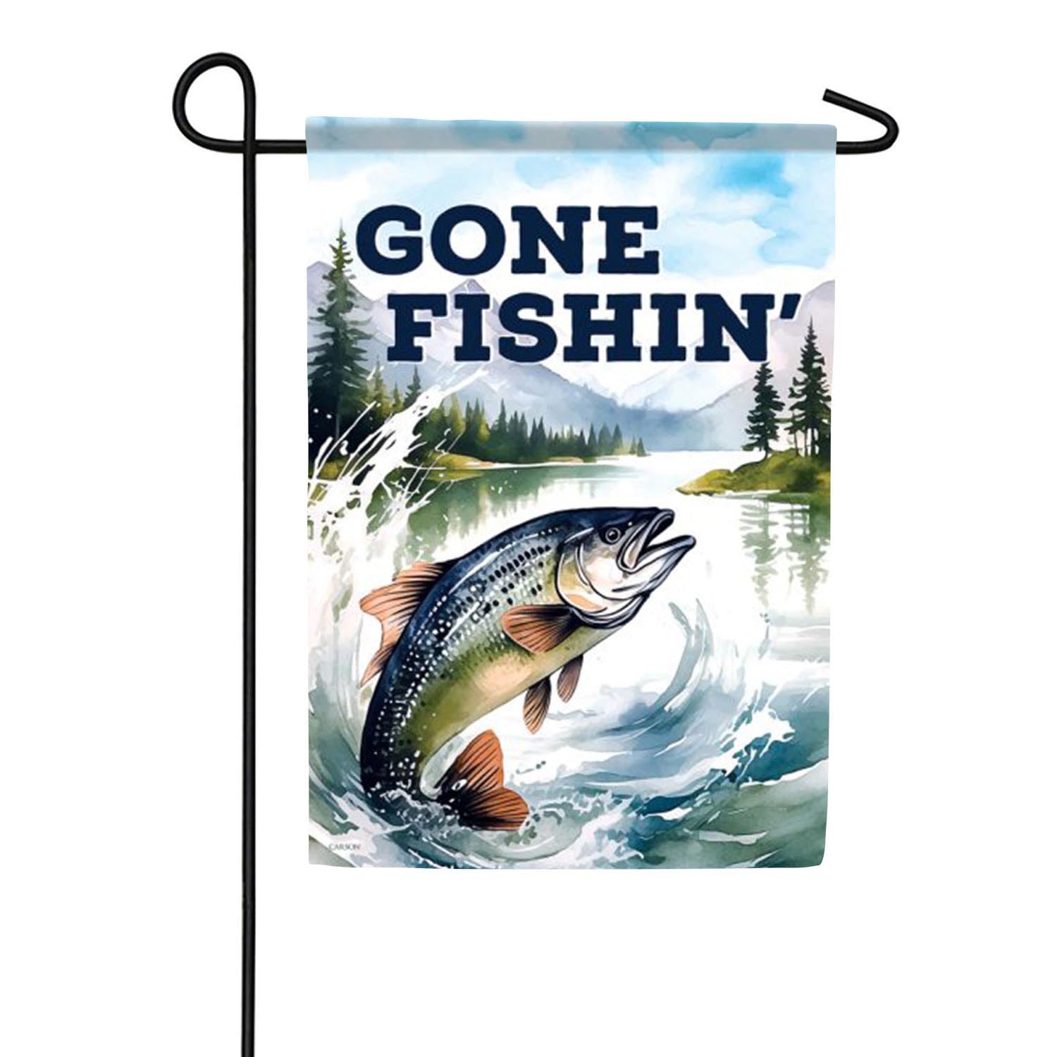 Gone Fishin' Garden Flag 12.5 x 18