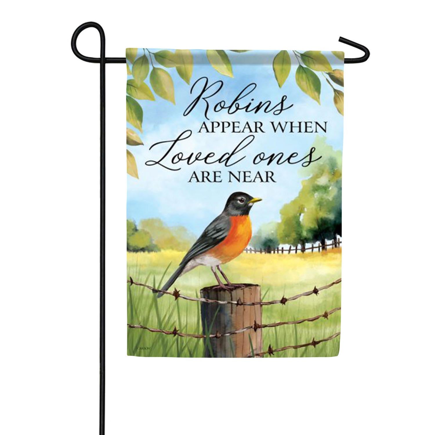 Robins Appear Garden Flag 12.5 x 18