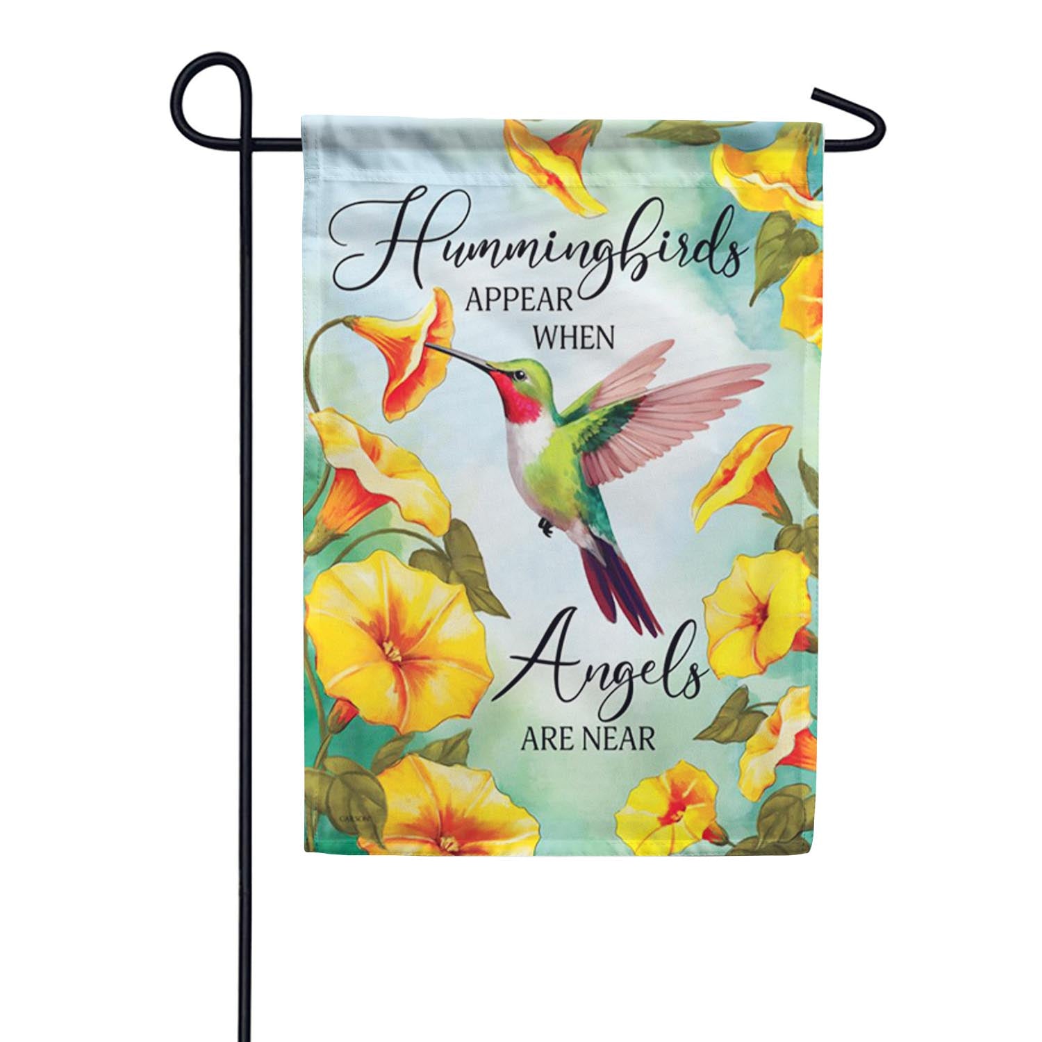 Hummingbirds Appear Garden Flag 12.5 x 18