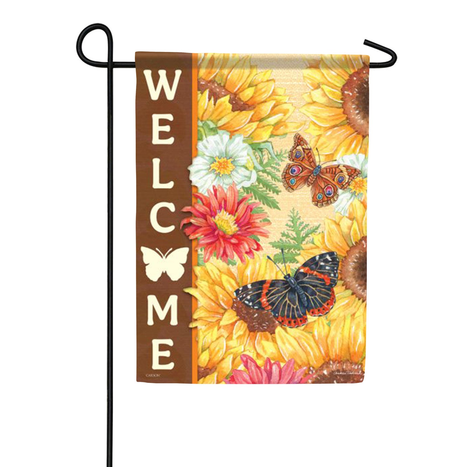 Welcome Butterflies Garden Flag