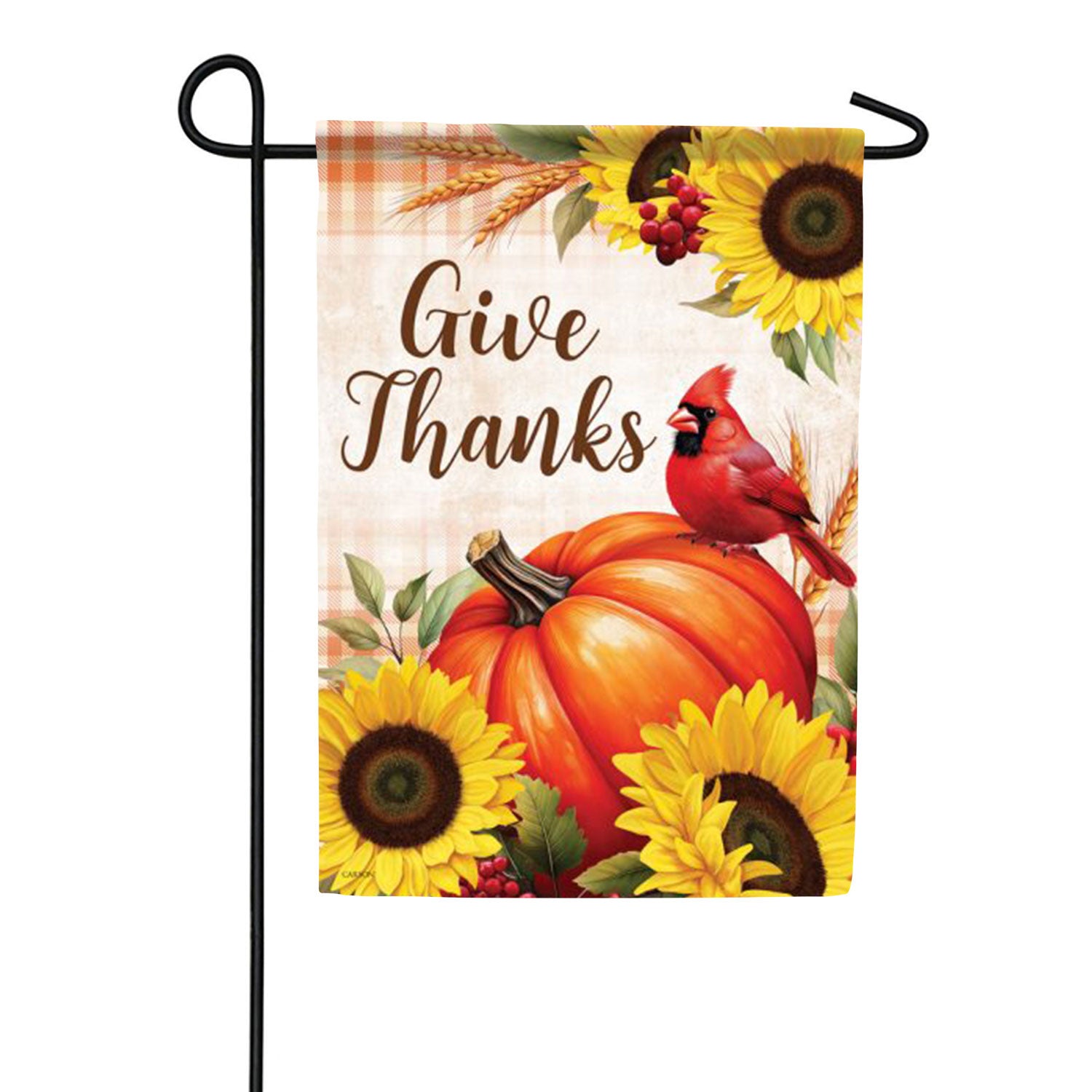 Give Thanks Pumpkin Garden Flag