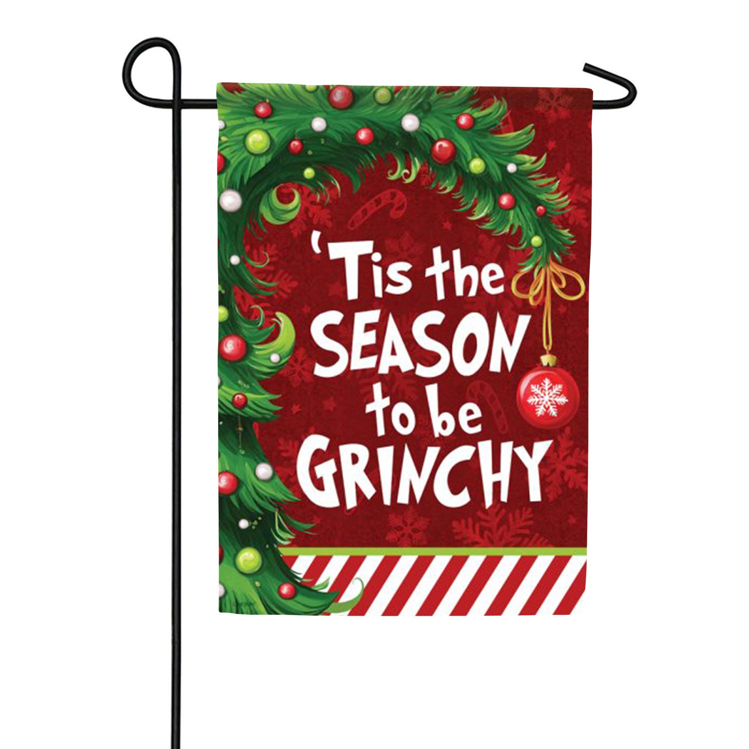 No Grinches Garden Flag