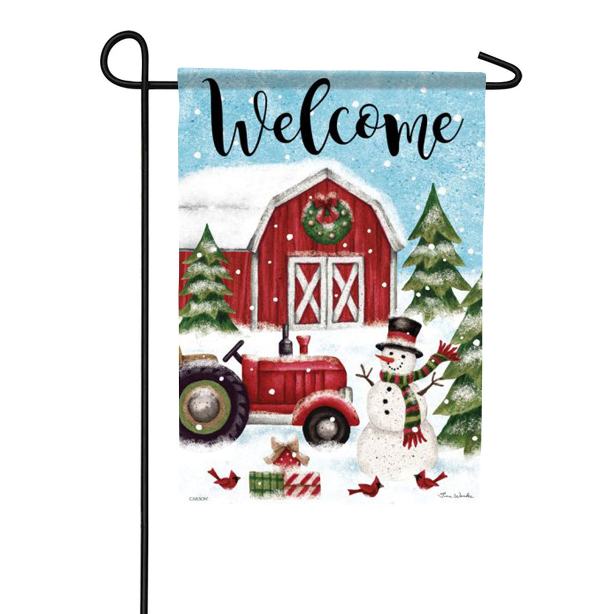 Farm Christmas Garden Flag