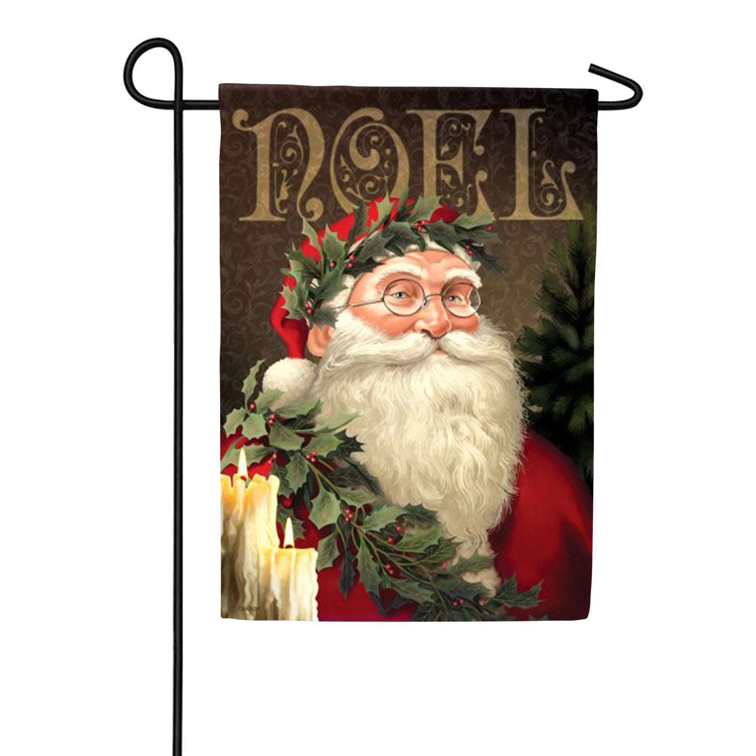 Noel Santa Double Sided Garden Flag 12.5x18