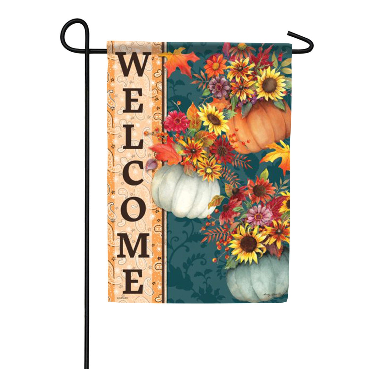 Pumpkin Bouquets Double Sided Garden Flag 12.5x18