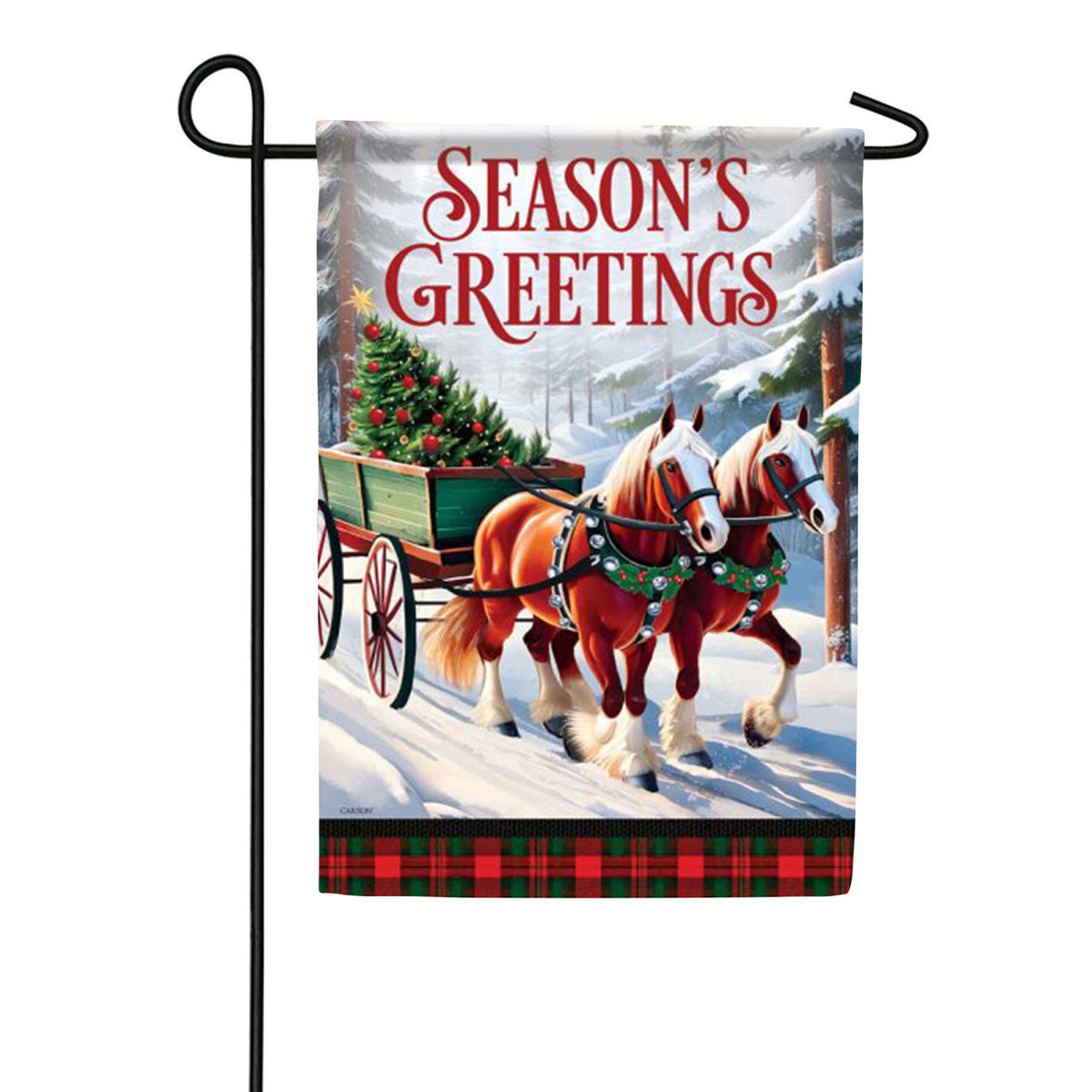 Season's Greetings Double Sided Garden Flag