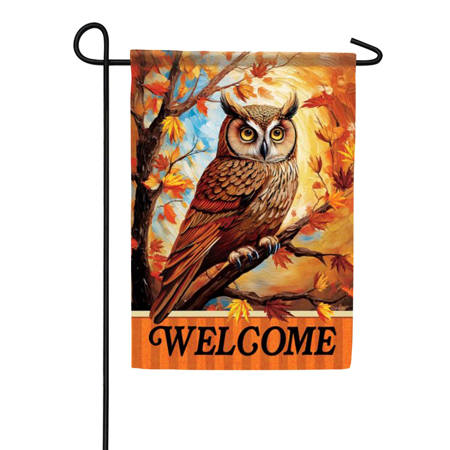 Fall Owl Welcome Garden Flag