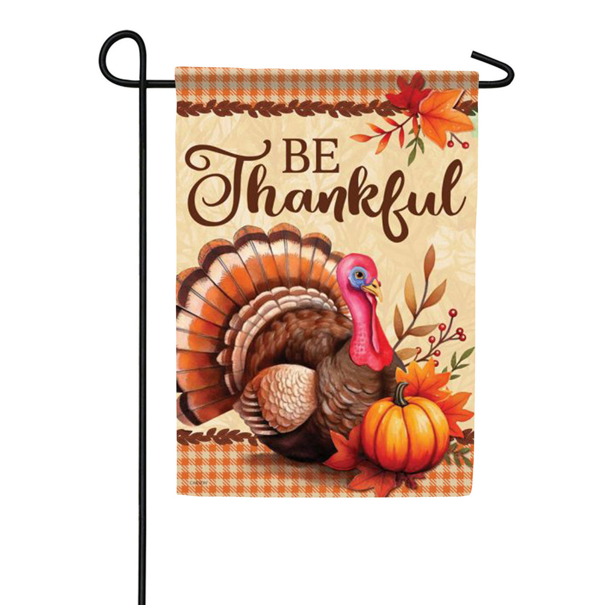Be Thankful Turkey Garden Flag
