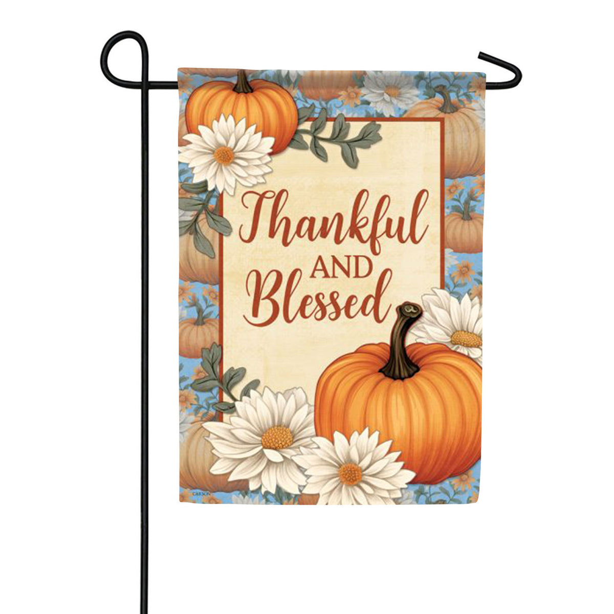 Thankful and Blessed Garden Flag