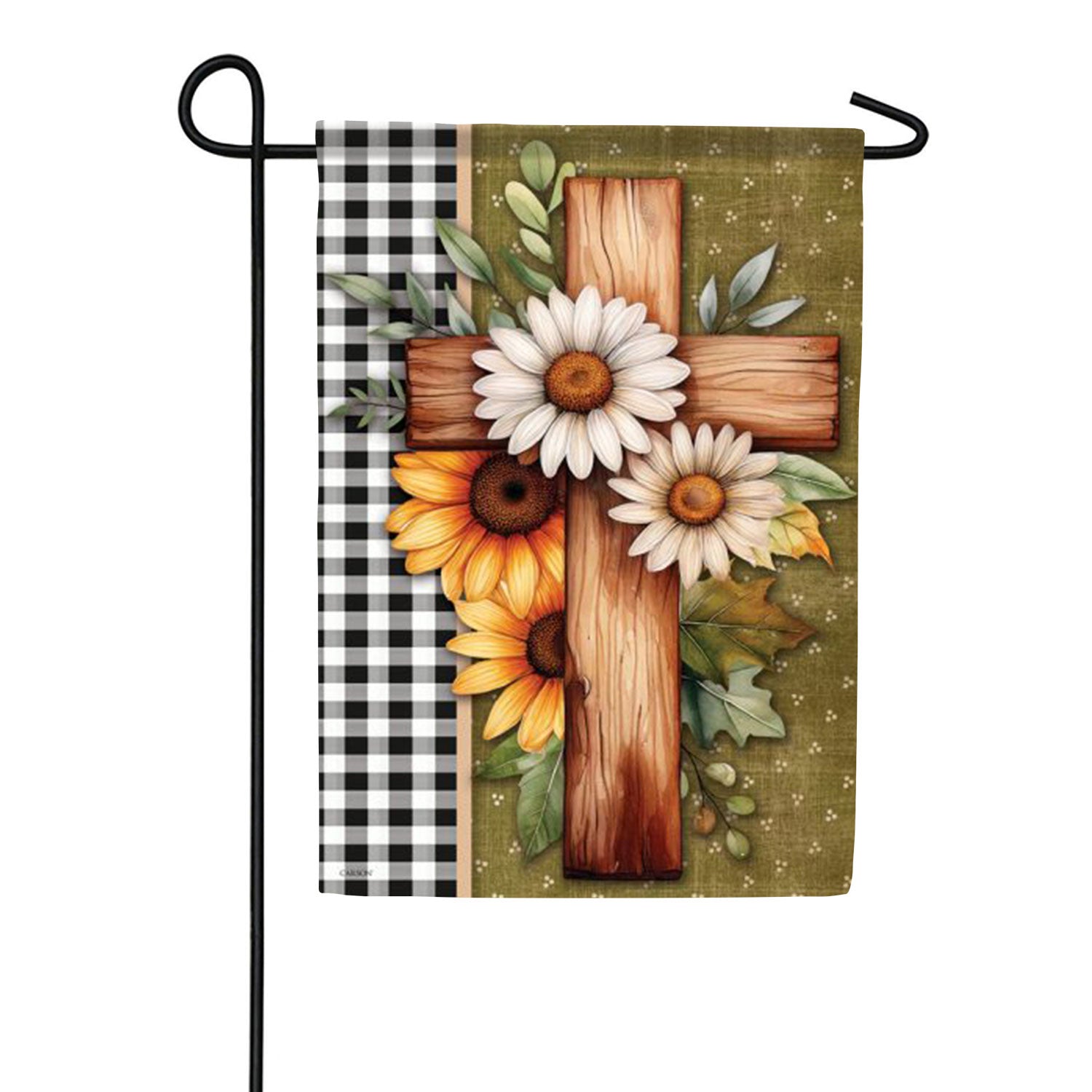 Fall Cross Garden Flag