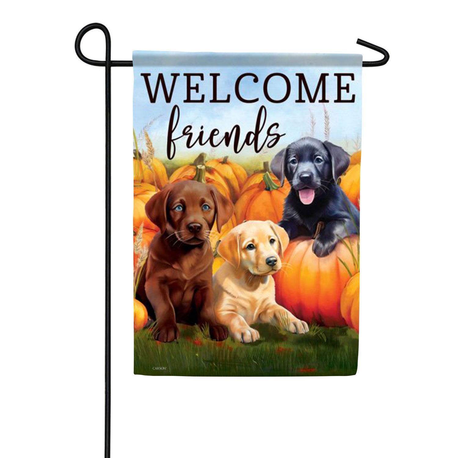 Welcome Friends Pups Garden Flag