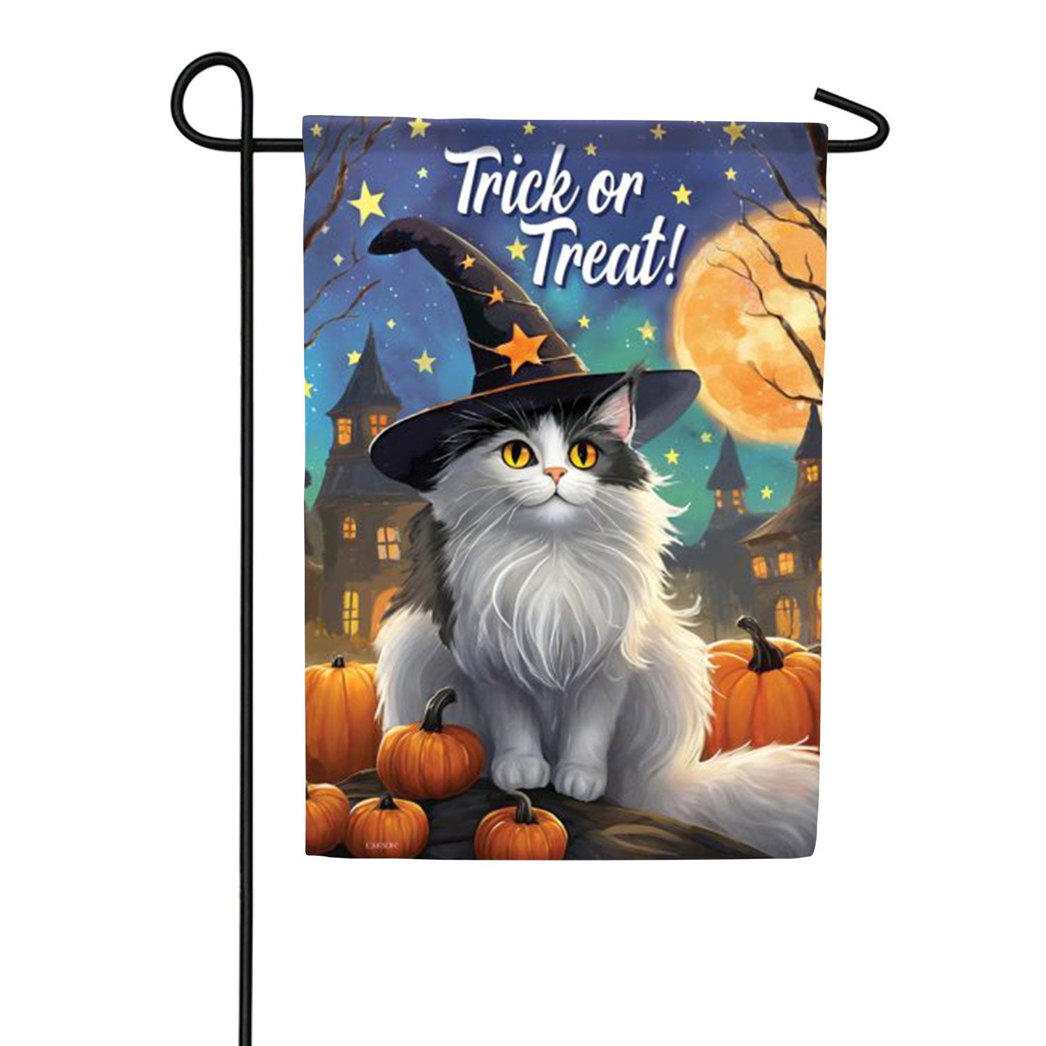 Trick or Treat Cat Garden Flag