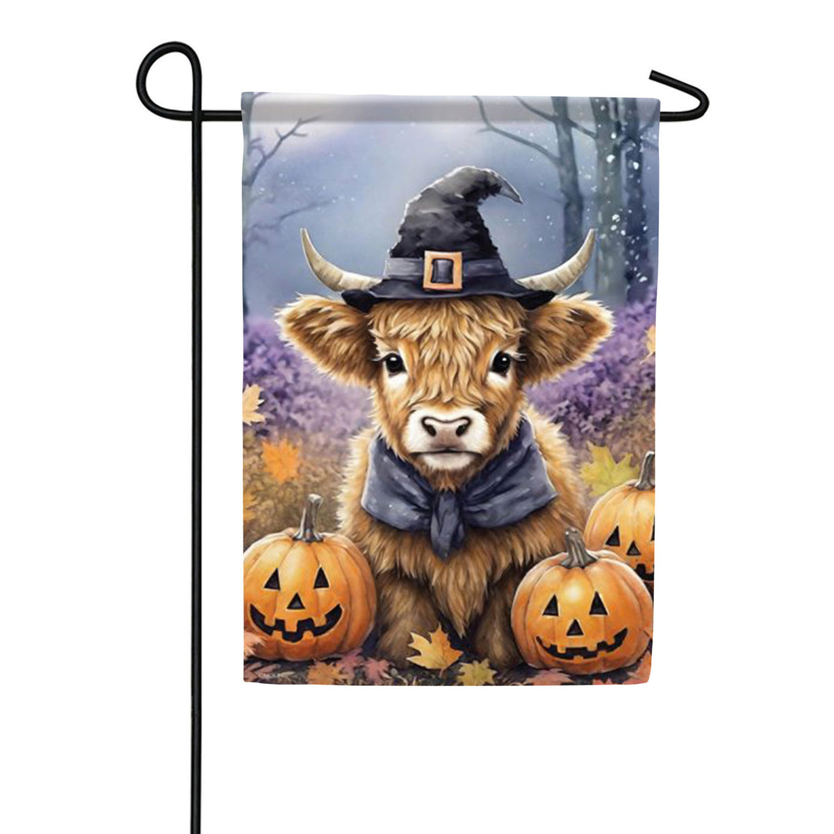 Pumpkin Cow Garden Flag