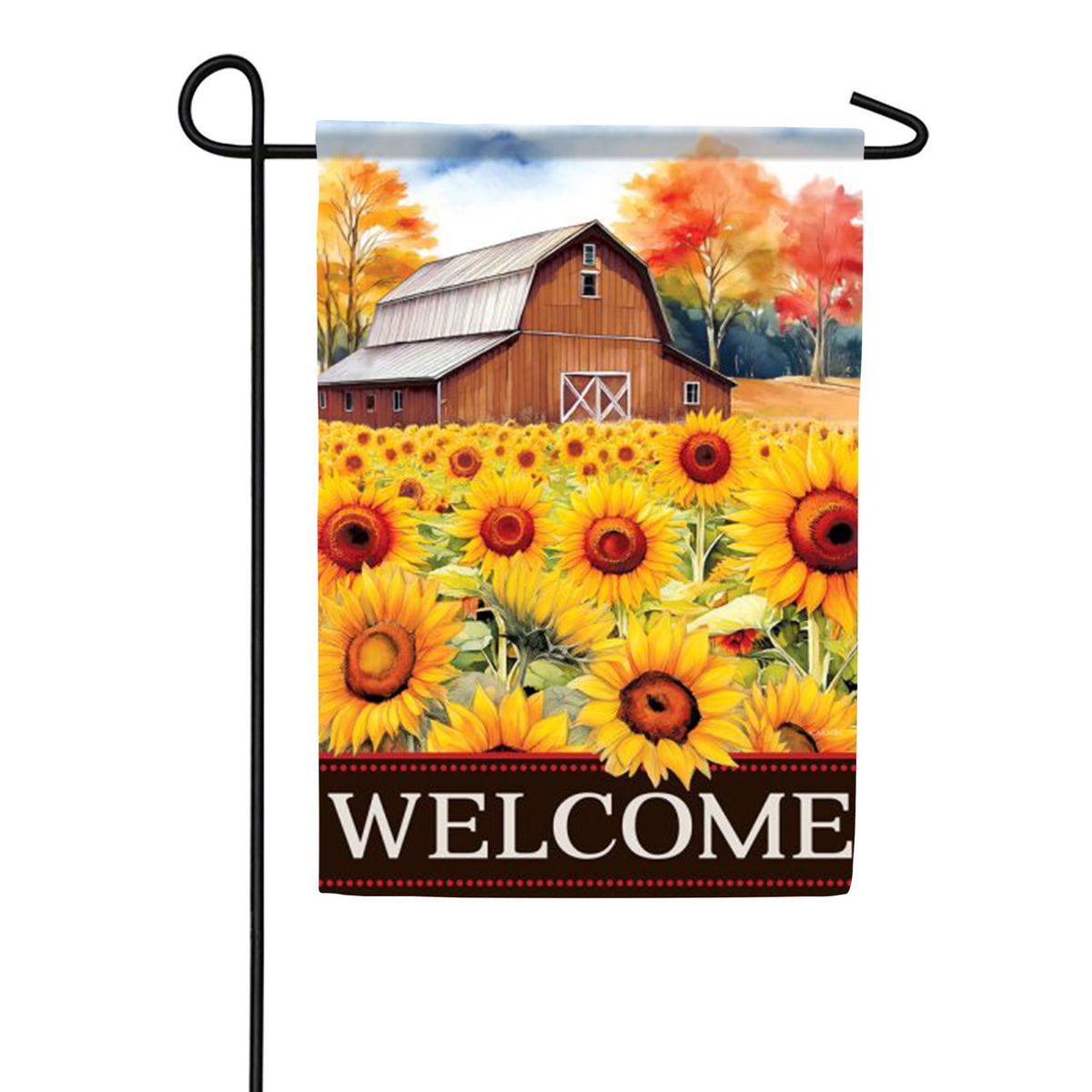 Sunflower Field Welcome Garden Flag