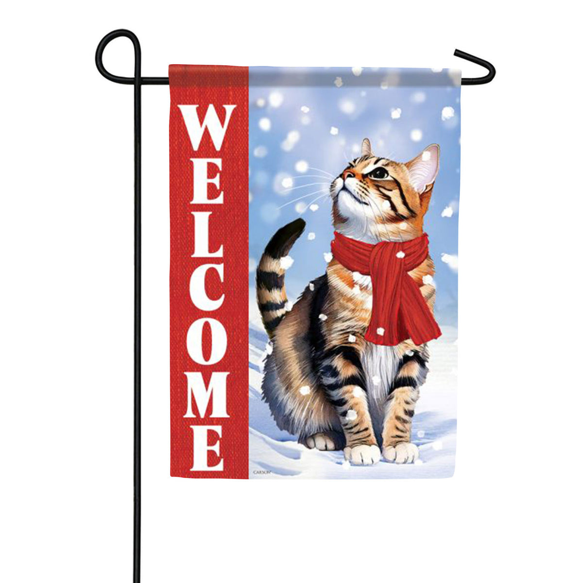 Carson Welcome Cat Garden Flag
