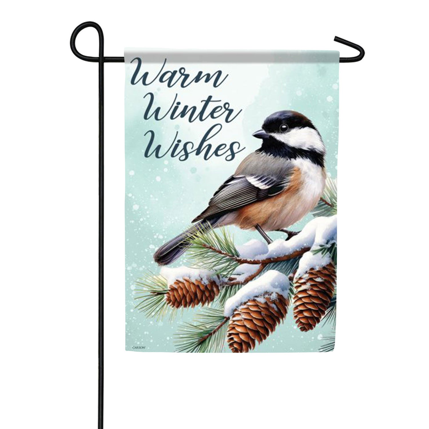 Carson Chickadee Winter Wish Garden Flag