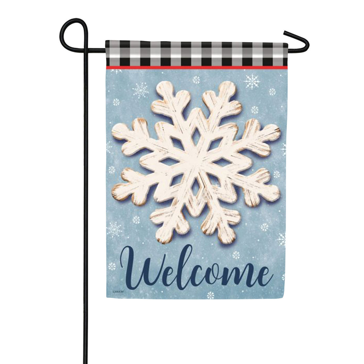 Carson Country Snowflk Garden Flag