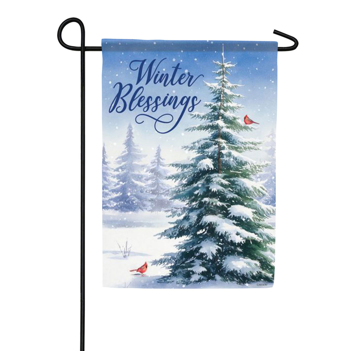 Carson Winter Blessing Pine Garden Flag