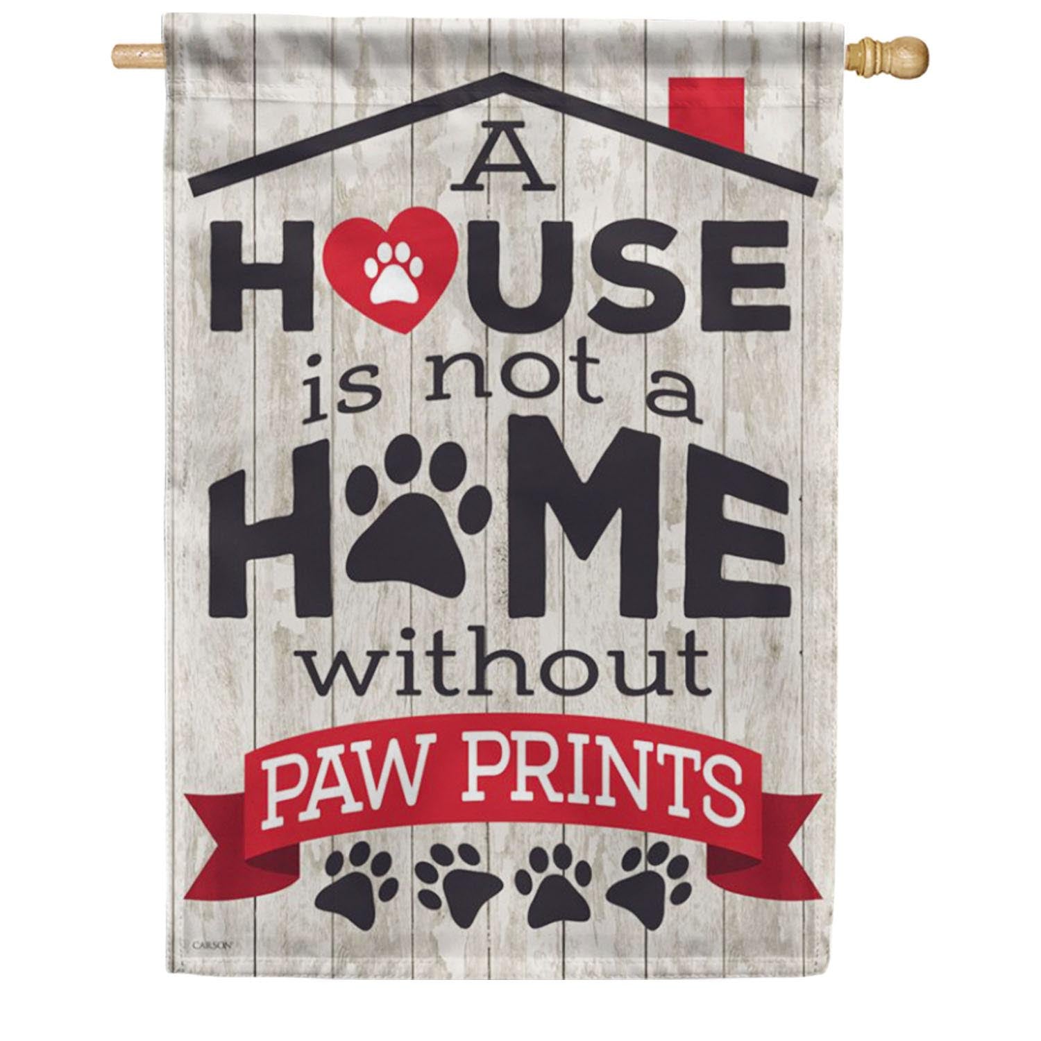 Paw Prints House Flag