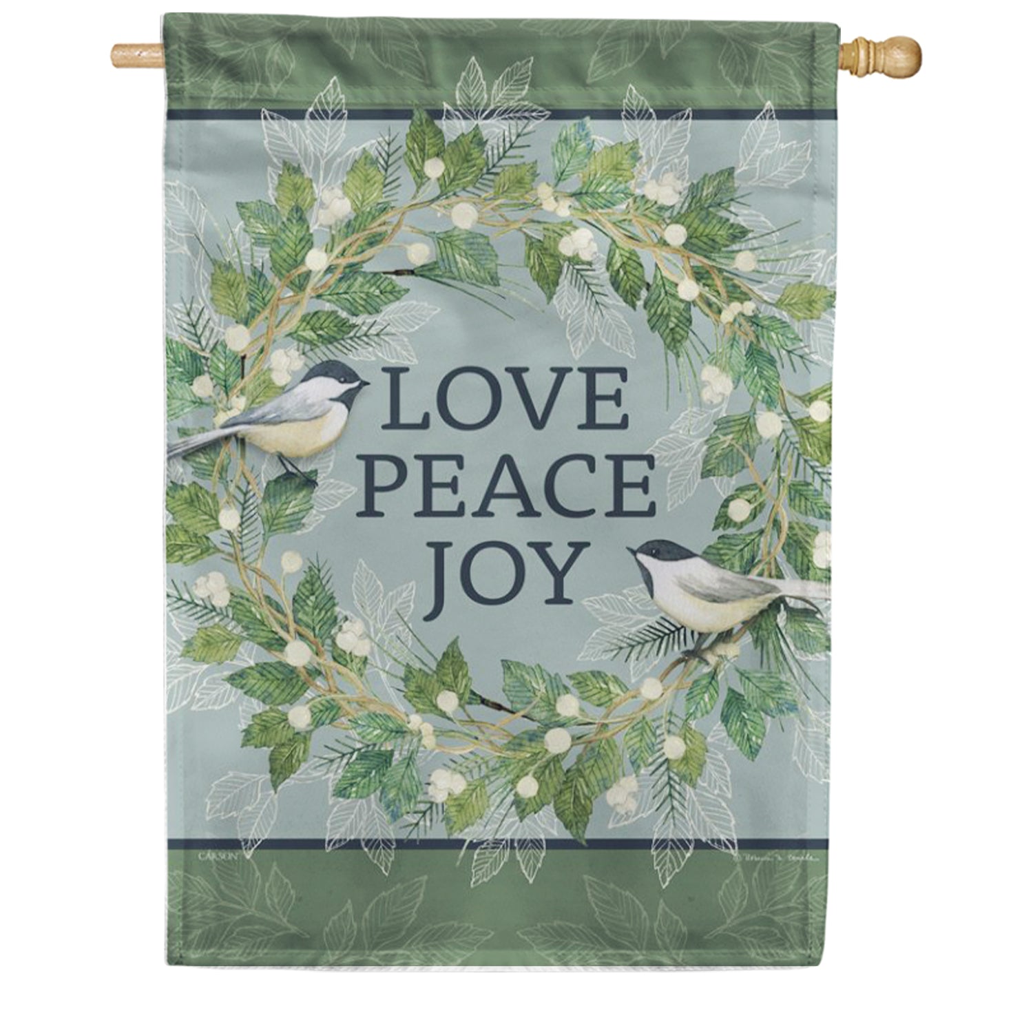 Love Peace Joy House Flag