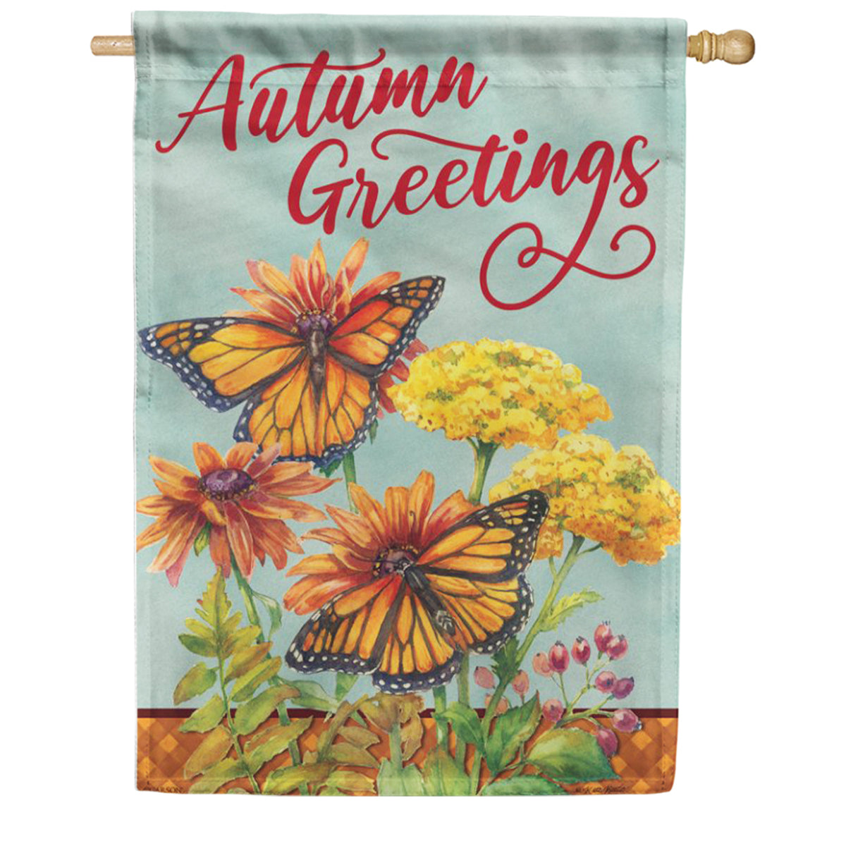 Autumn Monarchs House Flag