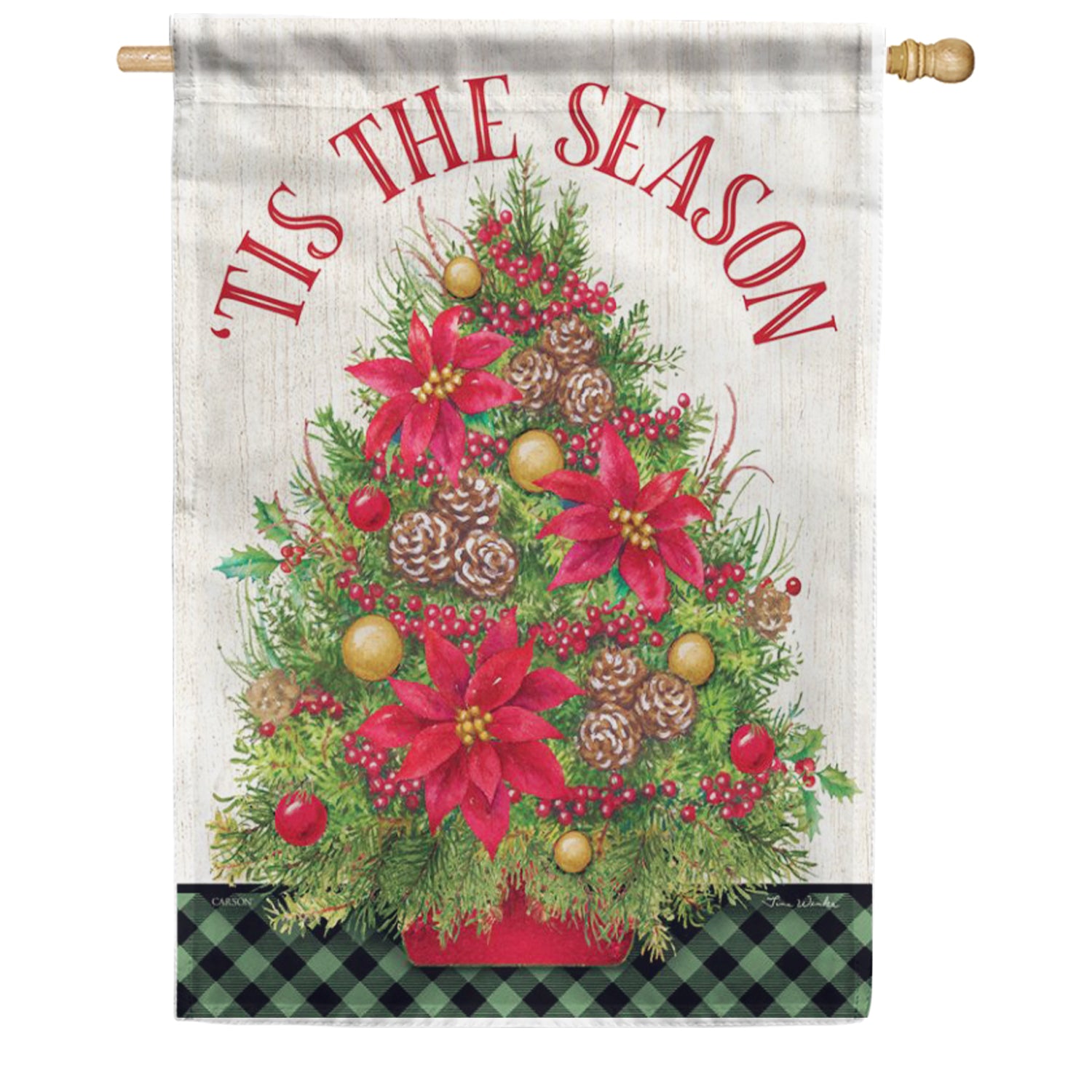 Christmas Tree House Flag
